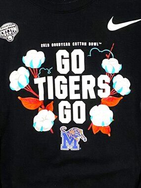 Nike Memphis Tigers Cotton Bowl T-Shirt Womens S Black Football Sports 2019‎